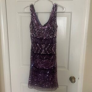 Purple Sequin Dress